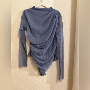 FP Movement by Free People Blue Draped Blouse